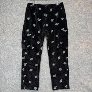 Odd Future Corduroy Cargo Pants Mens 34 AOP All Over Print Logo W34